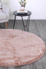 Oasis Soft Shag Round Rug Camel - The Rugs