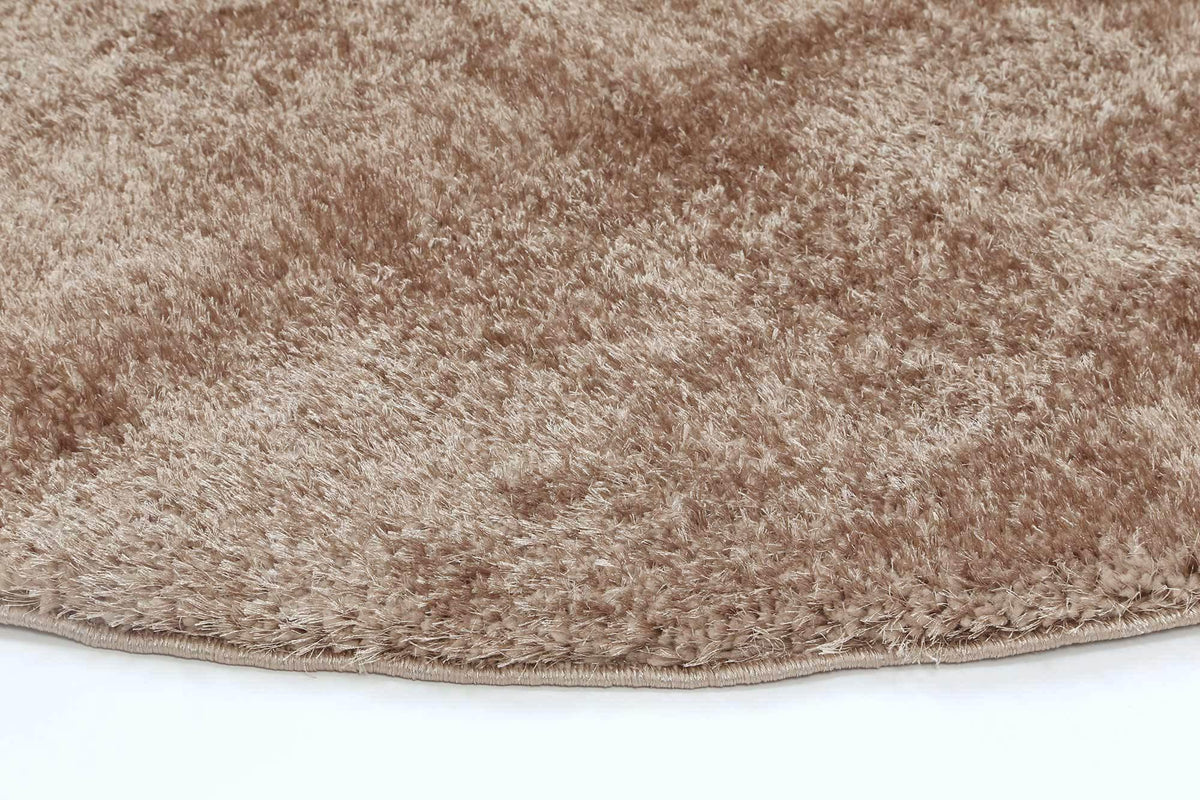 Oasis Soft Shag Round Rug Camel - The Rugs