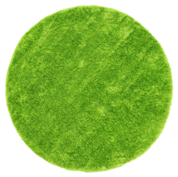 Oasis Soft Shag Round Rug Green - The Rugs