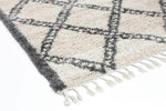 Marrakesh Leta Diamond Cream Grey Moroccan Rug - The Rugs