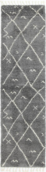 Marrakesh Mizzie Tribal Grey Cream Moroccan Rug - The Rugs