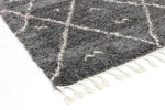 Marrakesh Mizzie Tribal Grey Cream Moroccan Rug - The Rugs