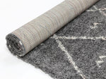 Marrakesh Mizzie Tribal Grey Cream Moroccan Rug - The Rugs