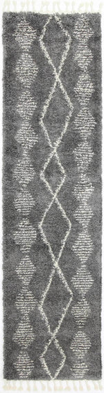 Marrakesh Zara Tribal Grey Cream Moroccan Rug - The Rugs
