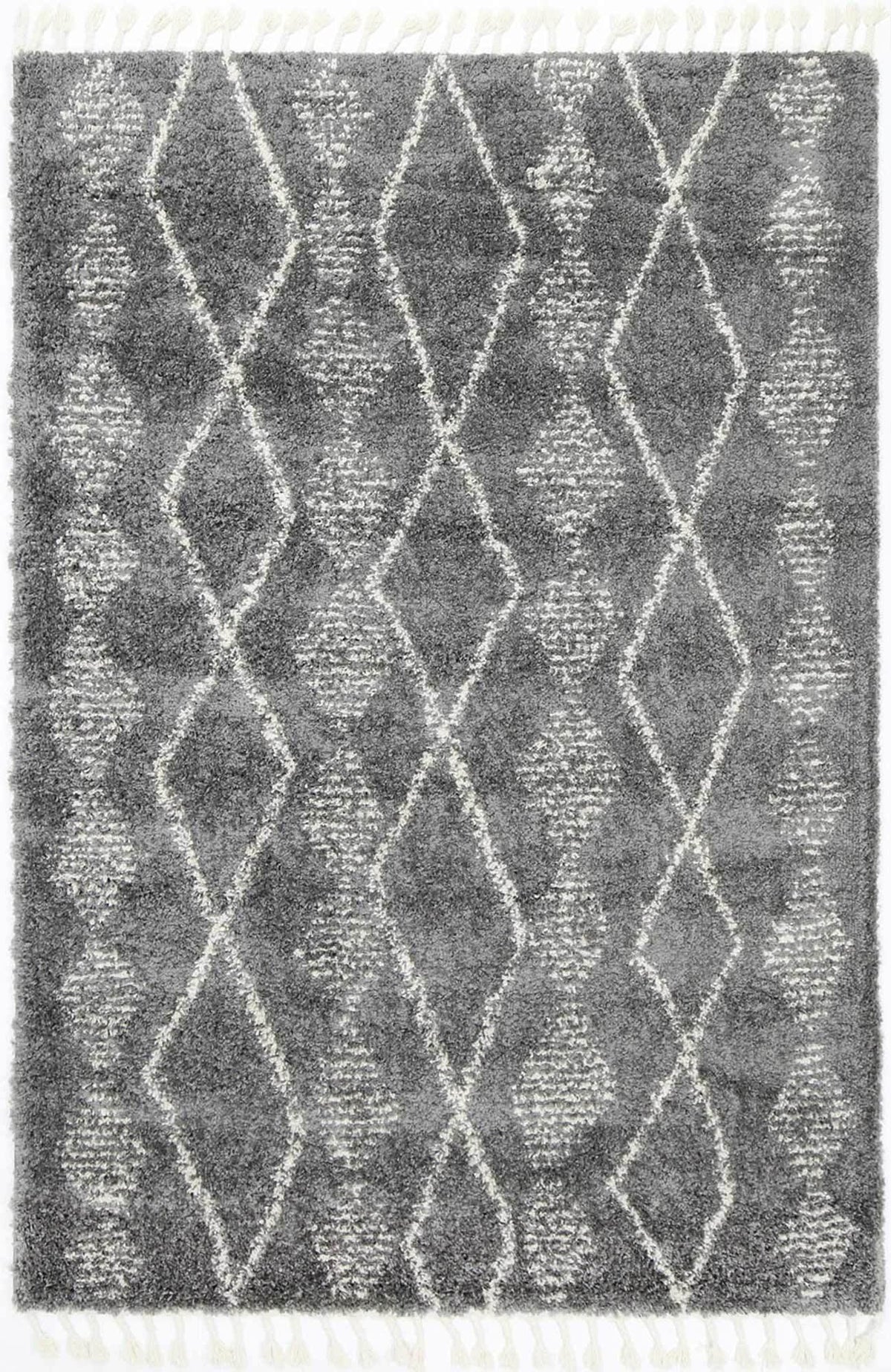 Marrakesh Zara Tribal Grey Cream Moroccan Rug - The Rugs