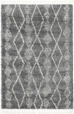 Marrakesh Zara Tribal Grey Cream Moroccan Rug - The Rugs