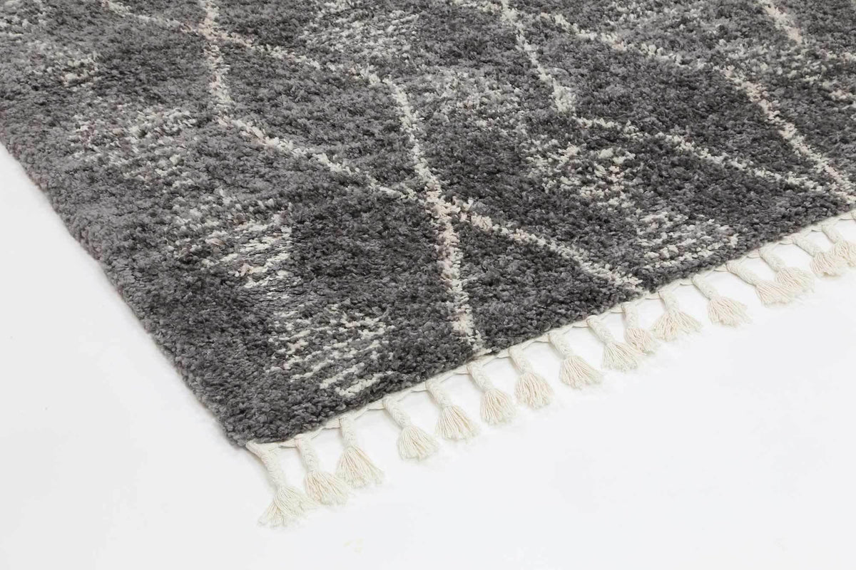Marrakesh Zara Tribal Grey Cream Moroccan Rug - The Rugs