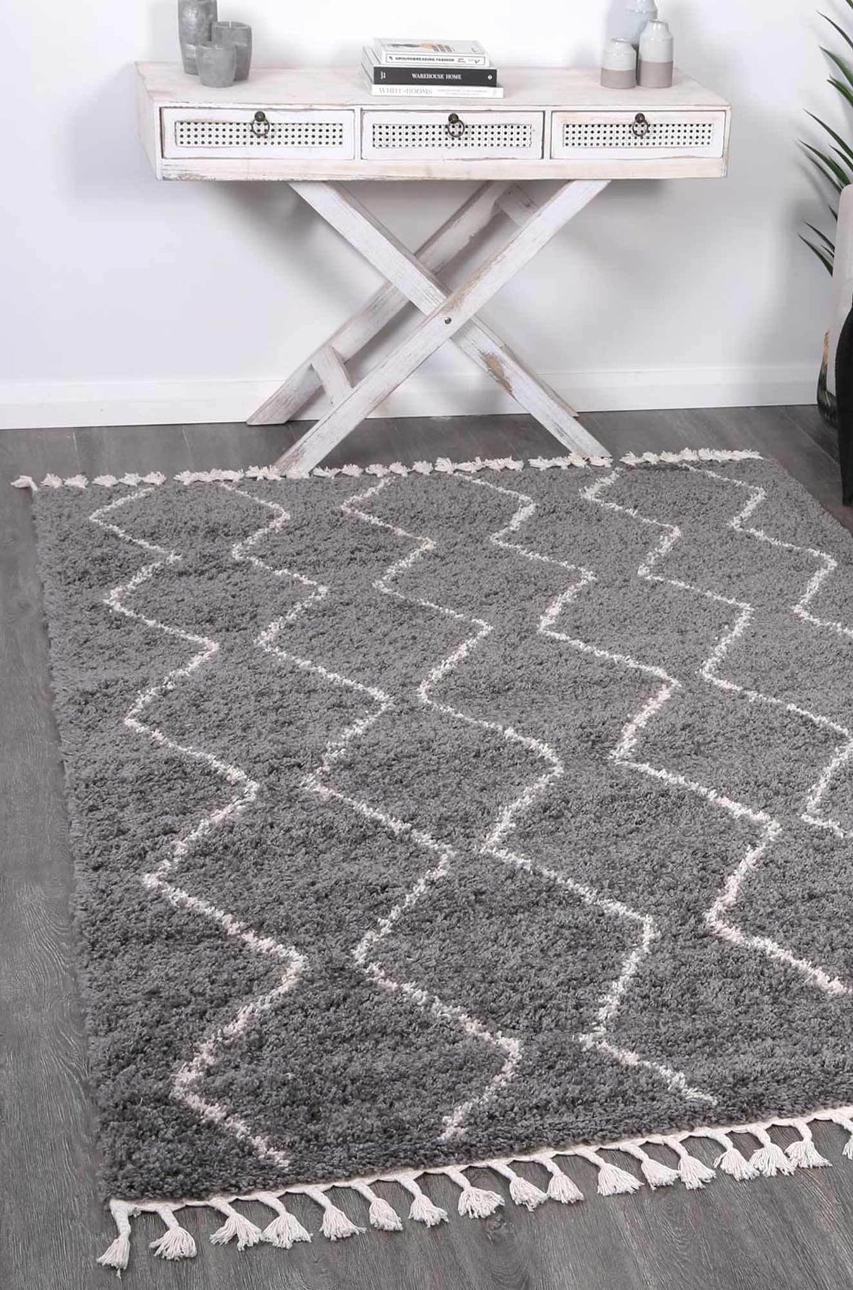Marrakesh Levi Tribal Grey Moroccan Rug - The Rugs