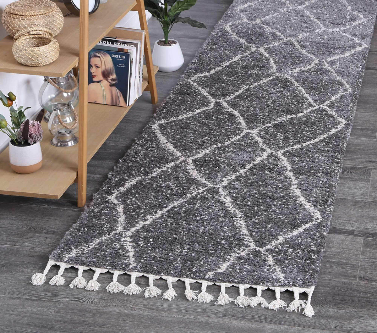 Marrakesh Maxen Tribal Grey Moroccan Rug - The Rugs
