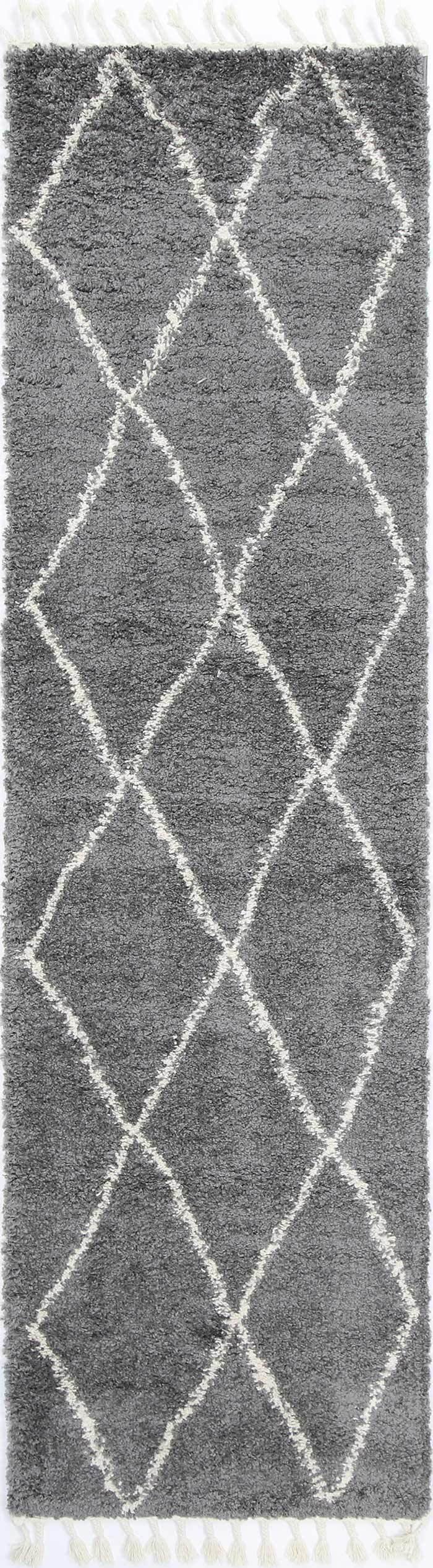 Marrakesh Clara Diamond Tribal Grey Moroccan Rug - The Rugs