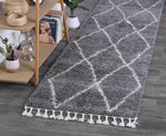 Marrakesh Clara Diamond Tribal Grey Moroccan Rug - The Rugs