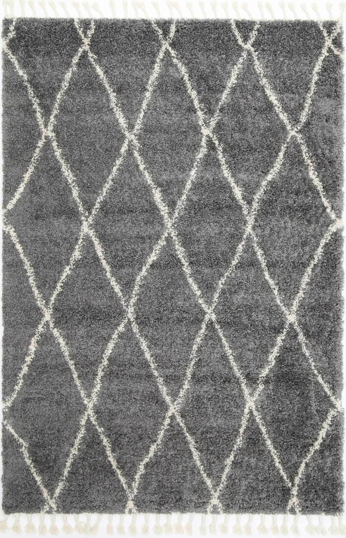 Marrakesh Clara Diamond Tribal Grey Moroccan Rug - The Rugs