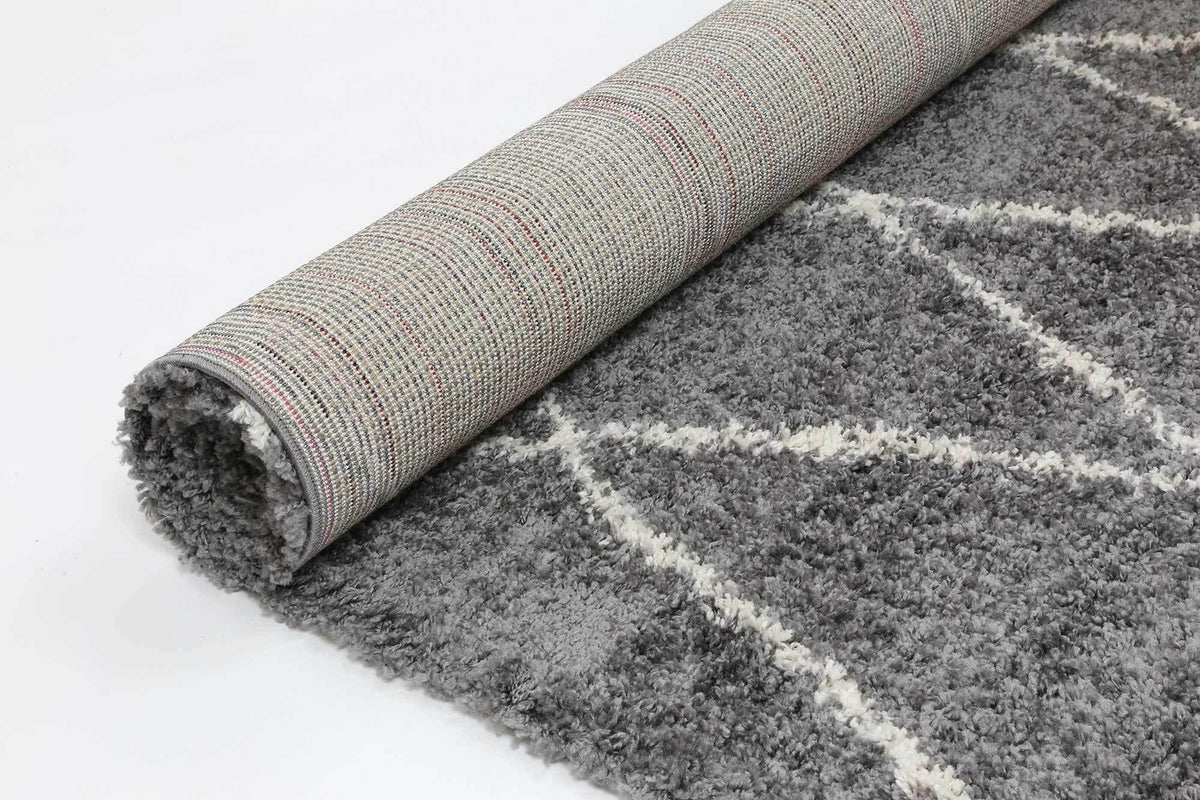 Marrakesh Clara Diamond Tribal Grey Moroccan Rug - The Rugs
