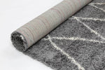 Marrakesh Clara Diamond Tribal Grey Moroccan Rug - The Rugs