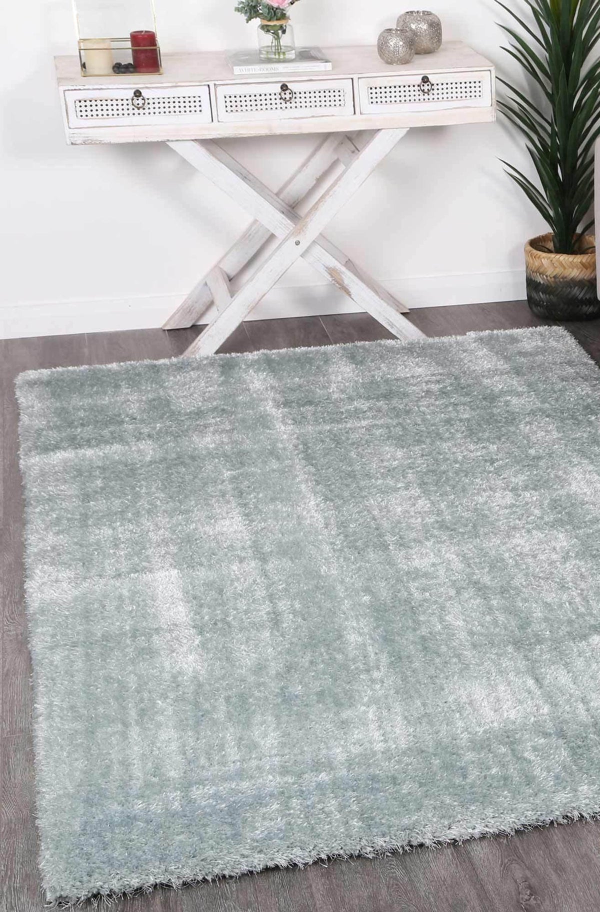 Oasis Soft Shag Teal Rug - The Rugs