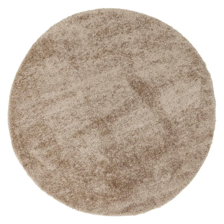 Oasis Soft Shag Round Rug Beige - The Rugs