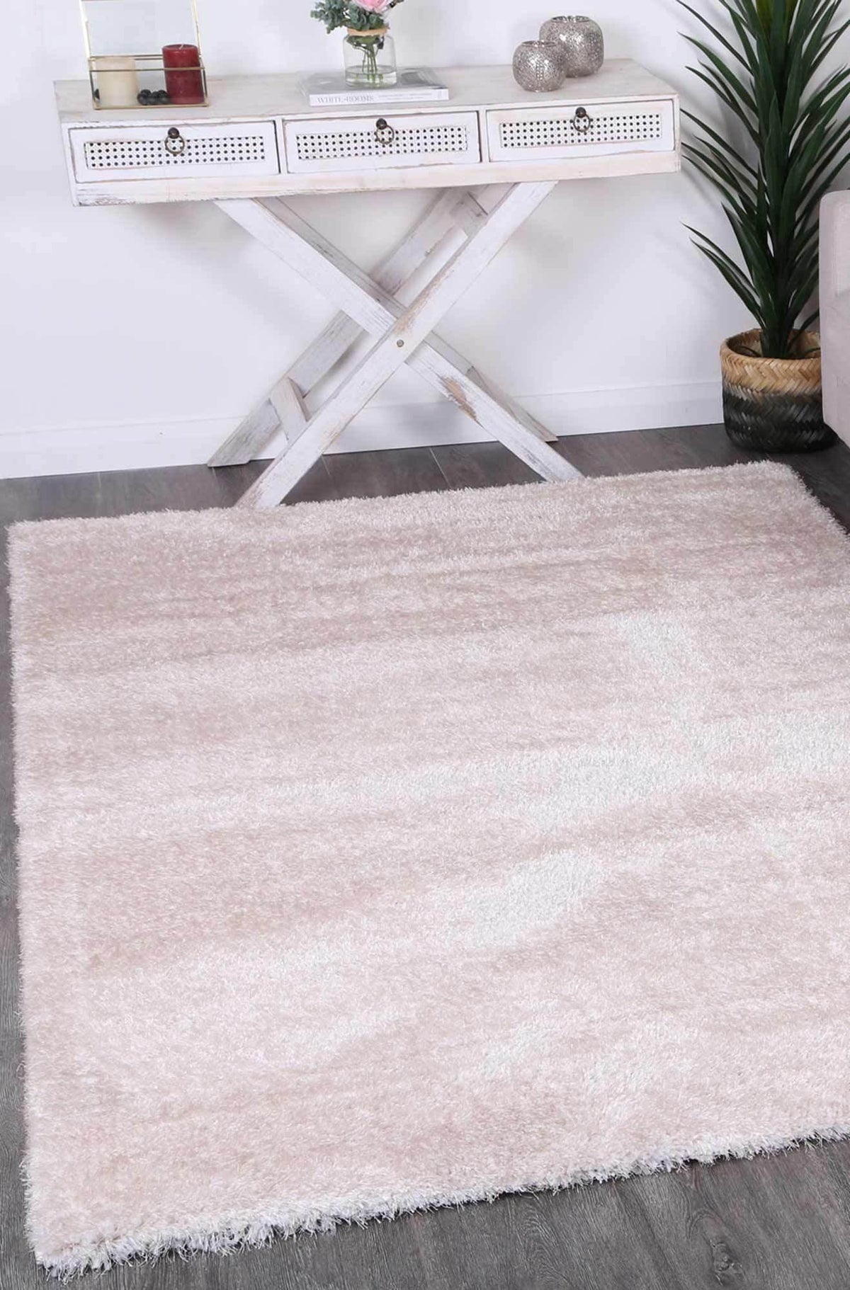 Oasis Soft Shag Ivory Rug - The Rugs