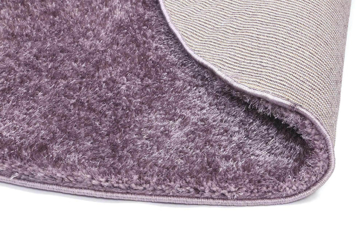 Oasis Soft Shag Round Rug Lilac - The Rugs