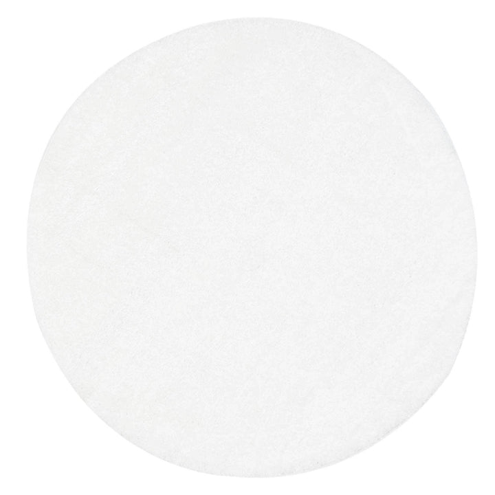 Oasis Soft Shag Round Rug White - The Rugs