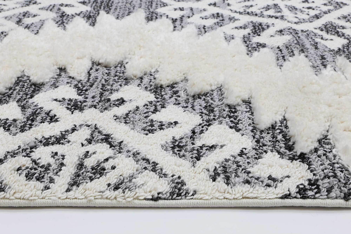 Eternity Mono Tribal Cream Anthracite - The Rugs