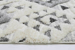 Eternity Mono Tribal Diamond Cream Grey - The Rugs
