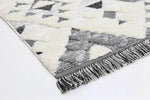 Eternity Mono Tribal Diamond Cream Grey - The Rugs