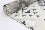 Eternity Mono Tribal Diamond Cream Grey - The Rugs