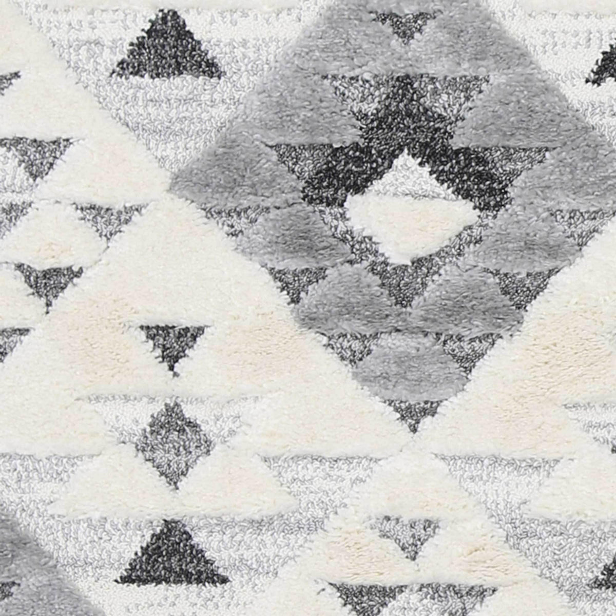 Eternity Mono Tribal Diamond Cream Grey - The Rugs