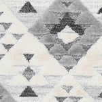 Eternity Mono Tribal Diamond Cream Grey - The Rugs