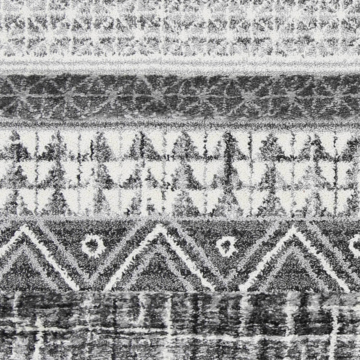 Eternity Mono Tribal Lines Cream Anthracite - The Rugs