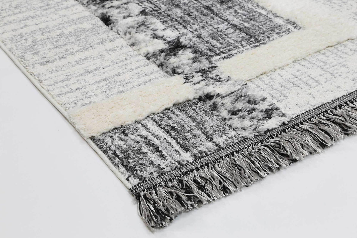 Eternity Mono Tribal Modern Cream Anthracite - The Rugs