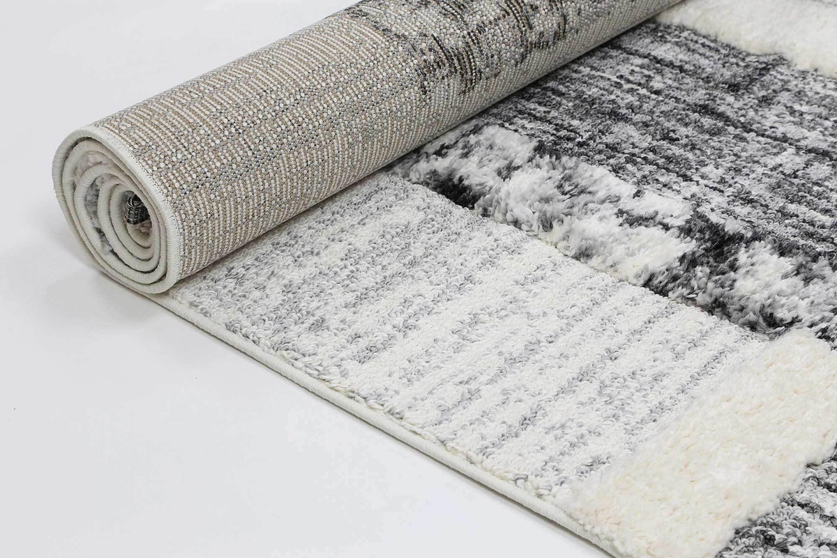 Eternity Mono Tribal Modern Cream Anthracite - The Rugs