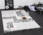 Eternity Mono Tribal Modern Cream Anthracite - The Rugs