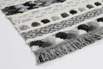 Eternity Mono Tribal Carved Cream Anthracite - The Rugs