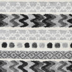 Eternity Mono Tribal Carved Cream Anthracite - The Rugs