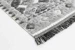 Eternity Mono Tribal Carved Lines Cream Anthracite - The Rugs