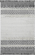 Eternity Mono Tribal Edge Cream Anthracite - The Rugs