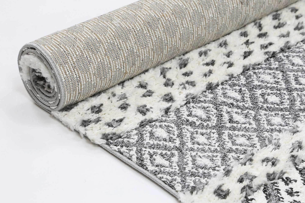Eternity Mono Tribal Edge Cream Anthracite - The Rugs