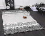 Eternity Mono Tribal Edge Cream Anthracite - The Rugs