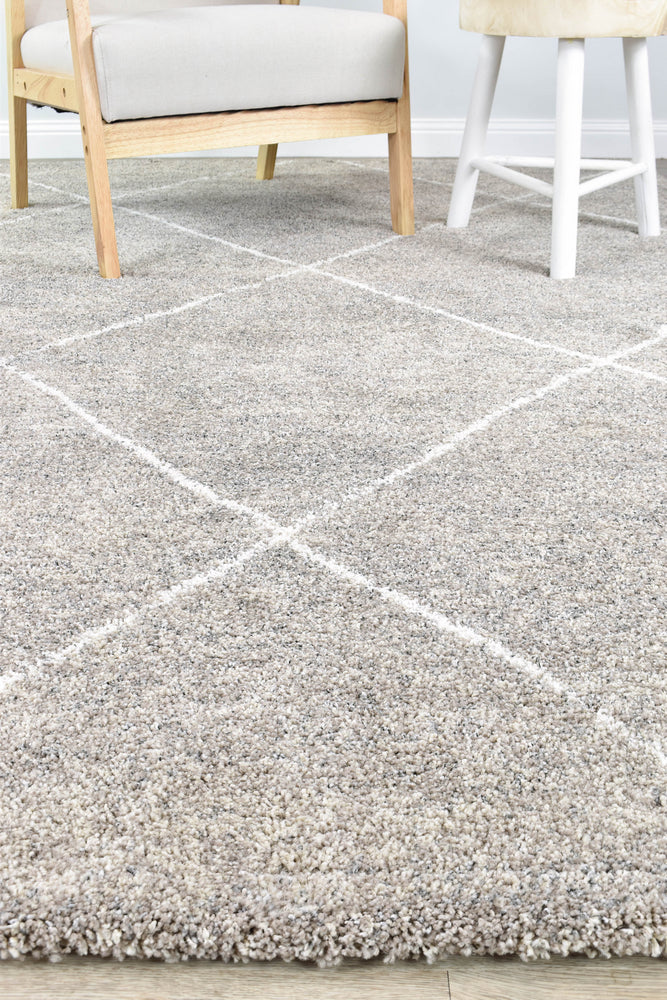 Elegance Tress Beige Diamond Plush Rug, [cheapest rugs online], [au rugs], [rugs australia]