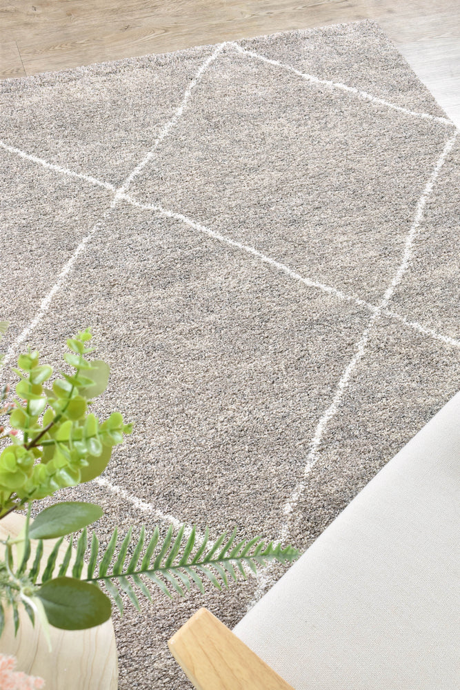 Elegance Tress Beige Diamond Plush Rug, [cheapest rugs online], [au rugs], [rugs australia]