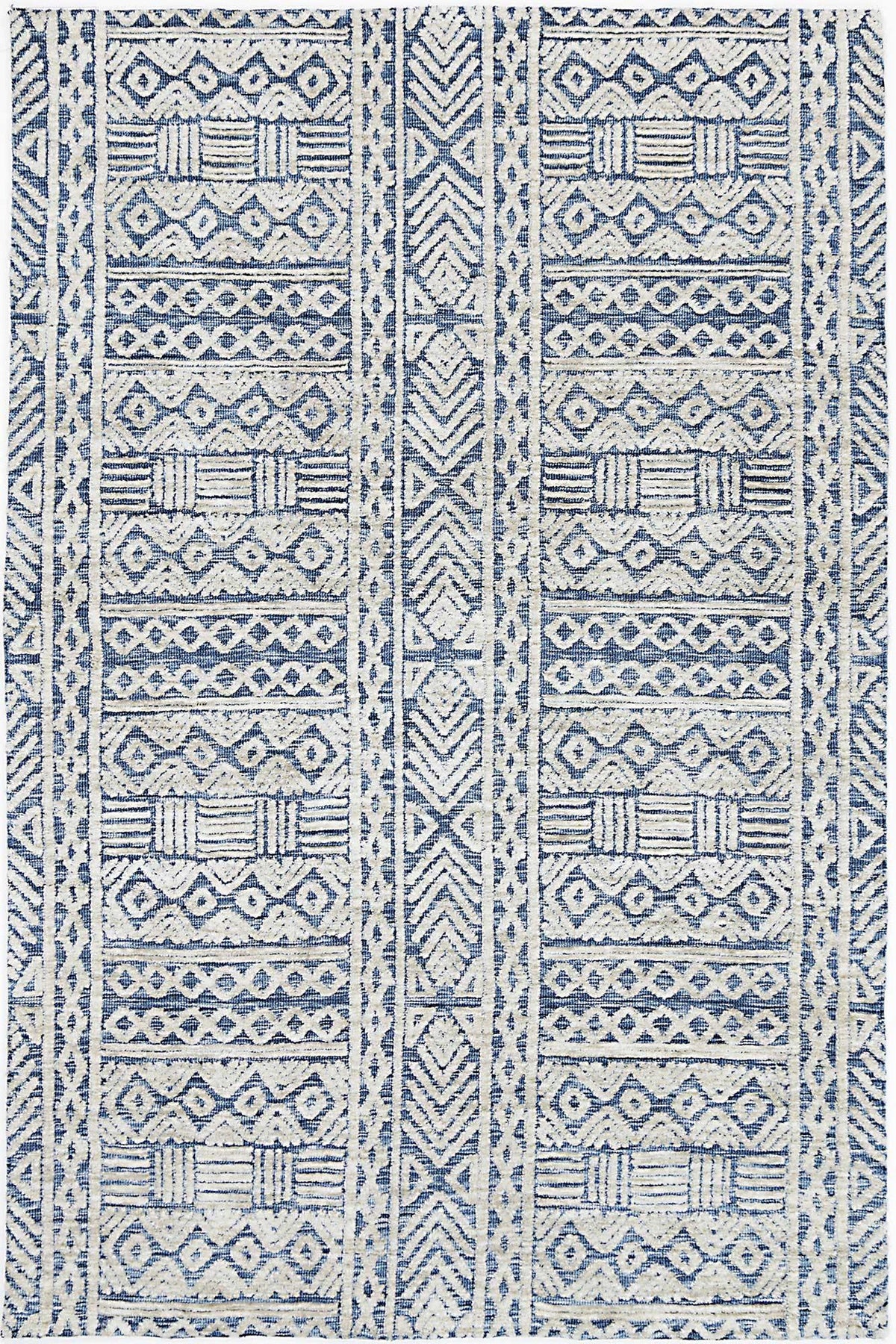 Skylar Tribal Blue Rug - The Rugs