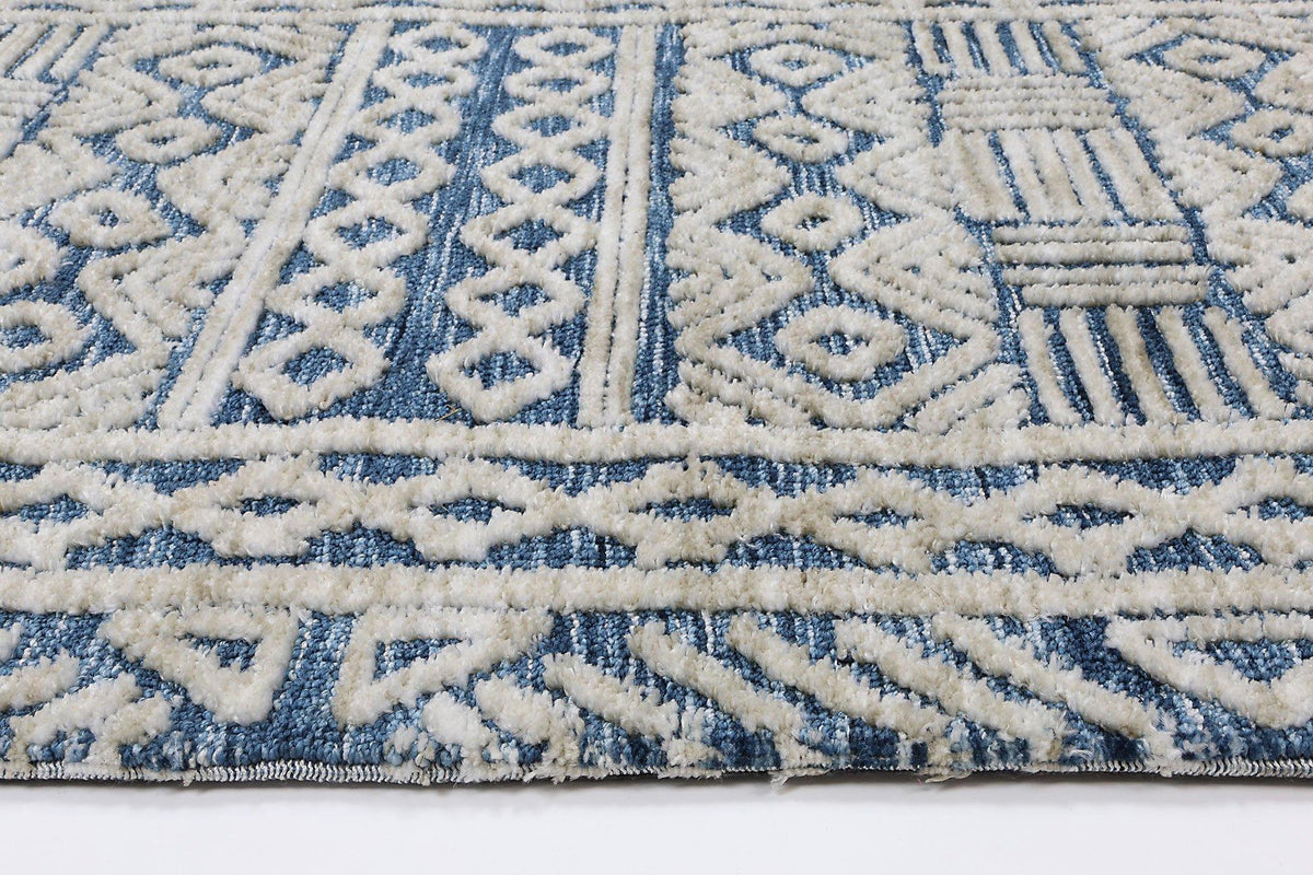 Skylar Tribal Blue Rug - The Rugs
