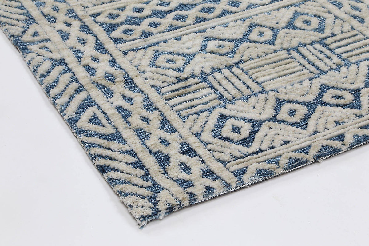 Skylar Tribal Blue Rug - The Rugs