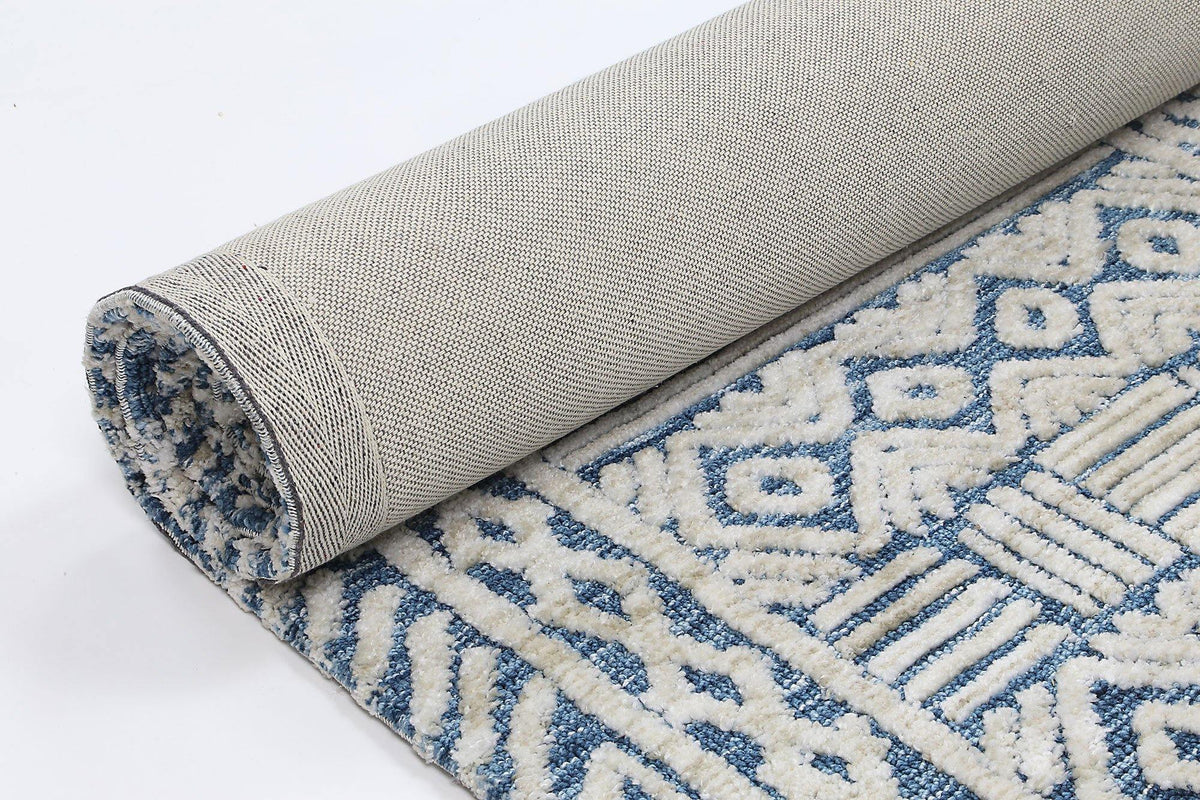 Skylar Tribal Blue Rug - The Rugs