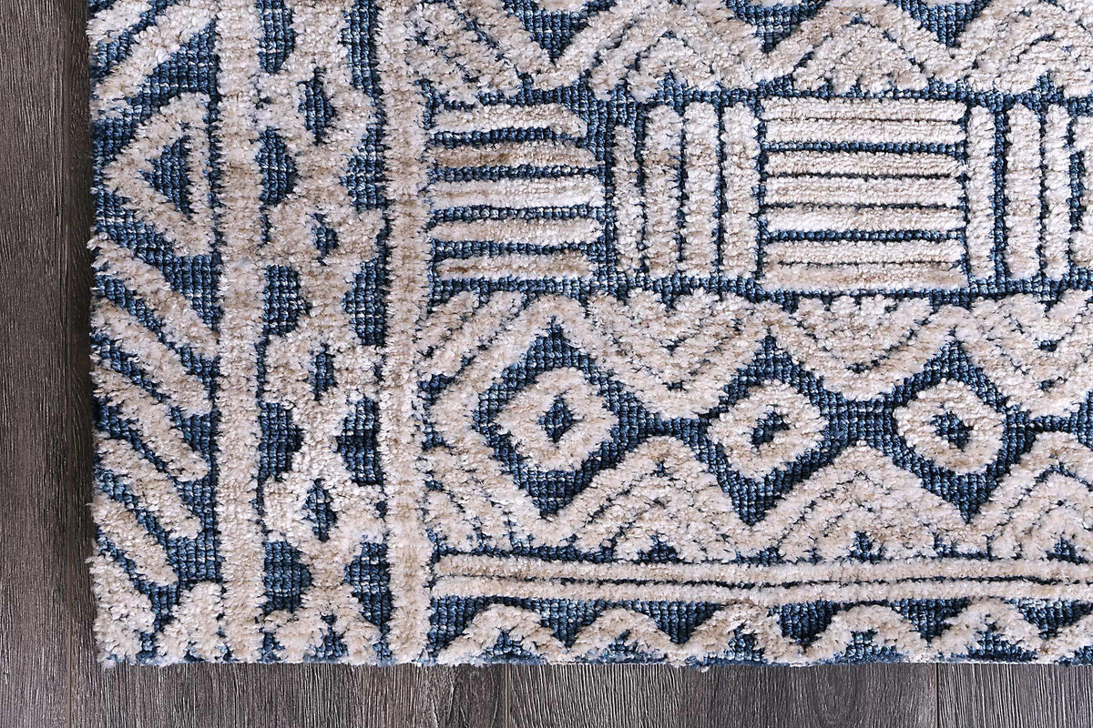 Skylar Tribal Blue Rug - The Rugs