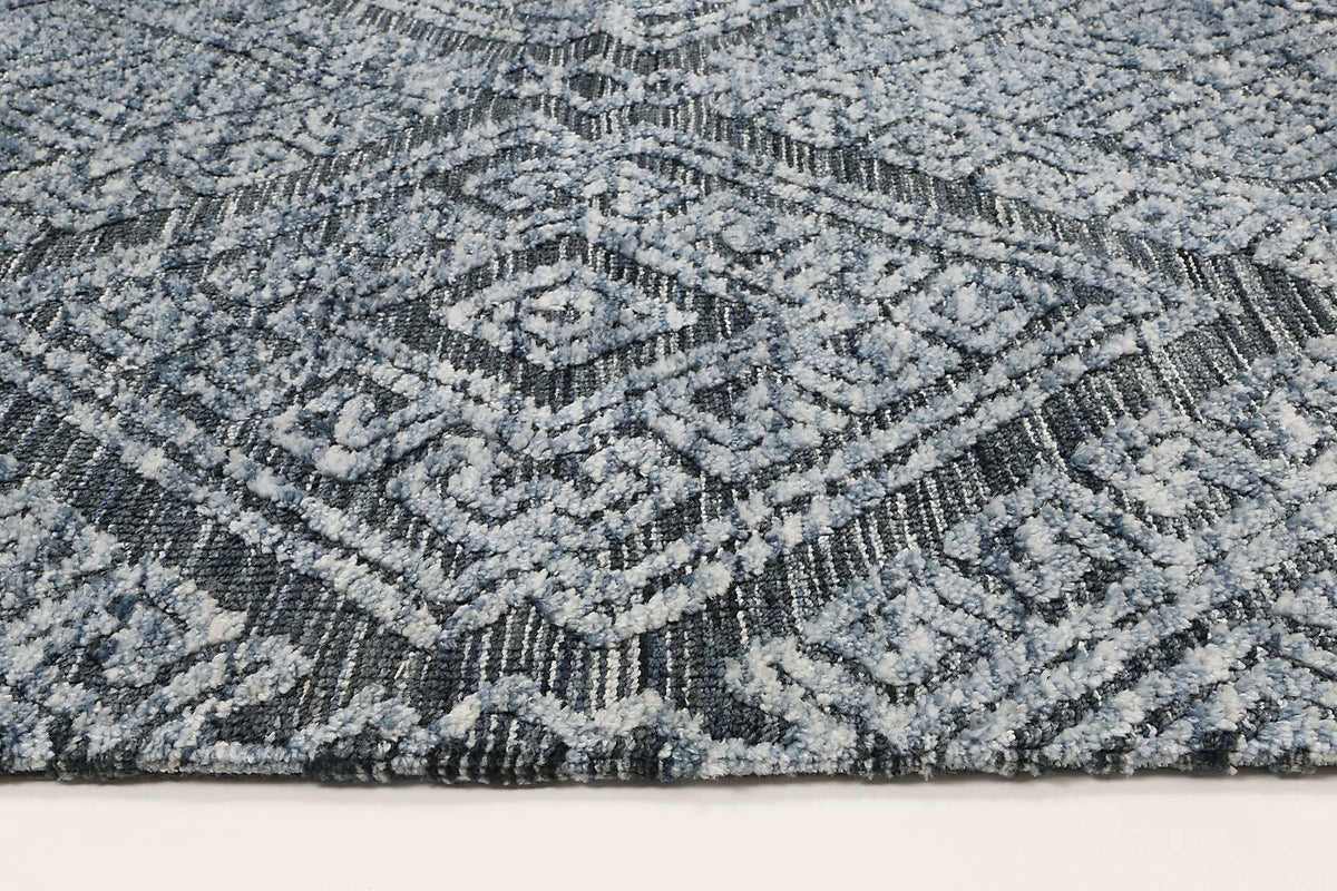 Skylar Diamond Denim Rug - The Rugs