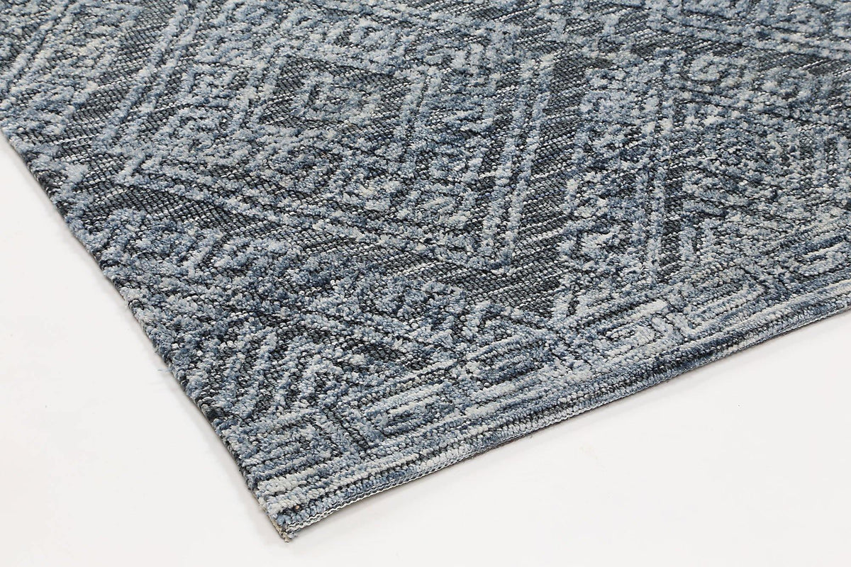 Skylar Diamond Denim Rug - The Rugs