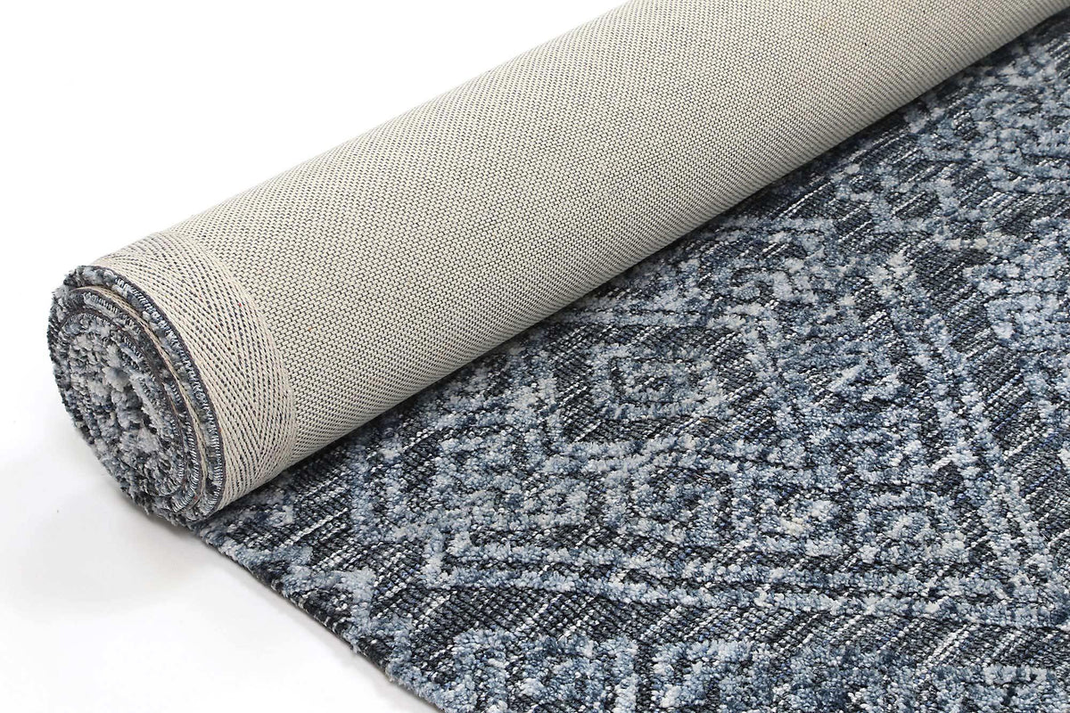 Skylar Diamond Denim Rug - The Rugs