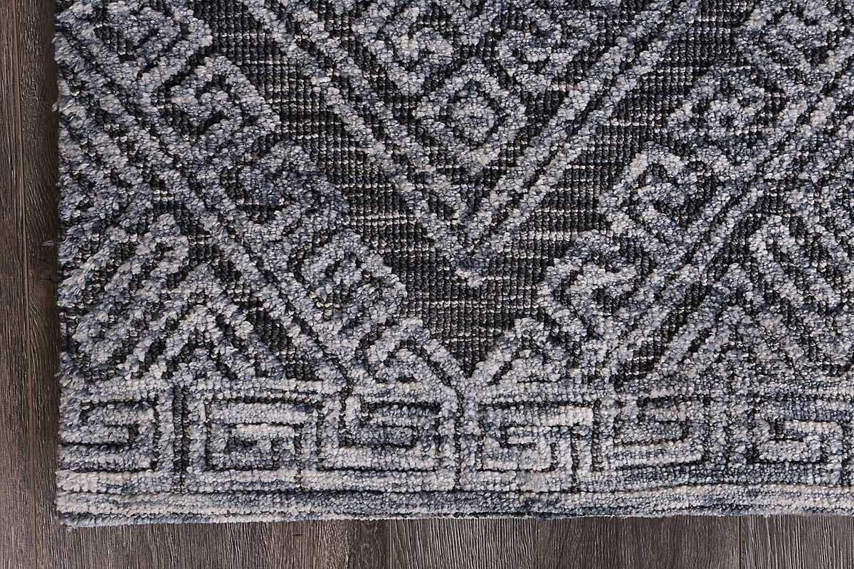 Skylar Diamond Denim Rug - The Rugs